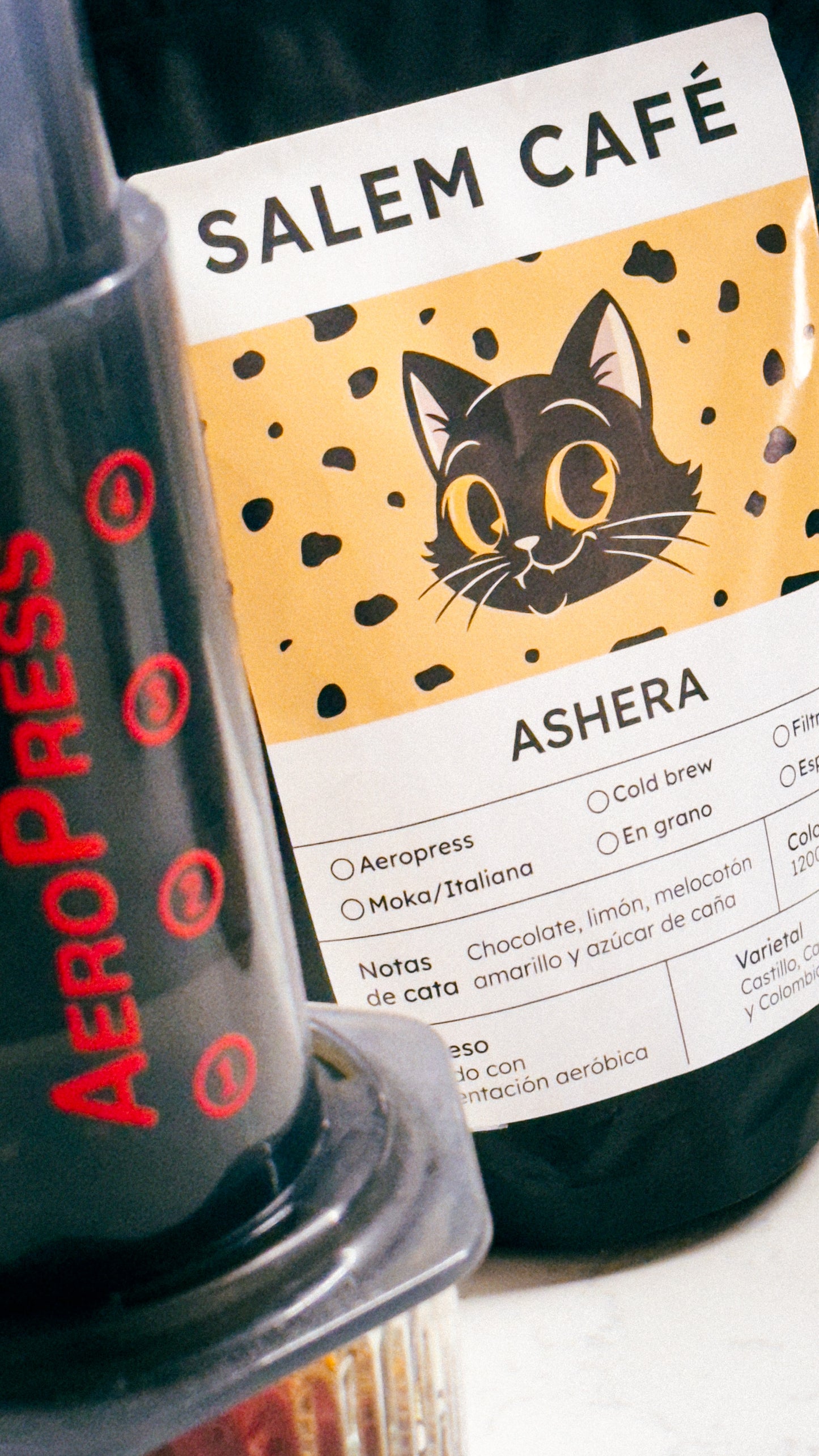 Café de especialidad de Colombia "Ashera" 84 SCA