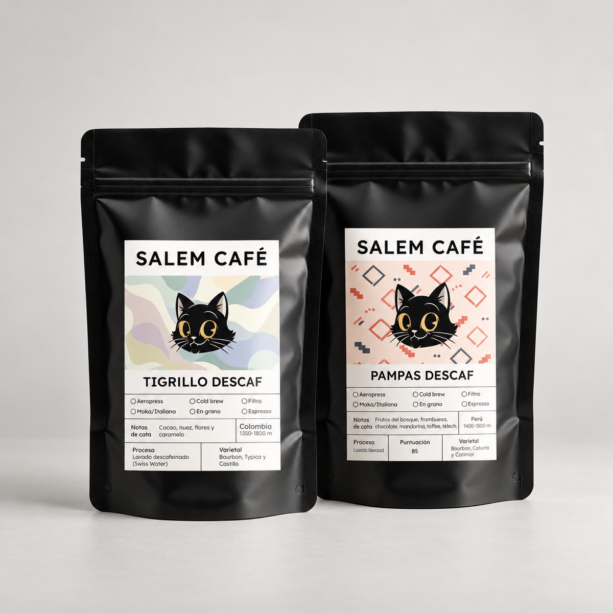 Pack Buenas Noches de Salem Café con Tigrillo y Pampas Descaf