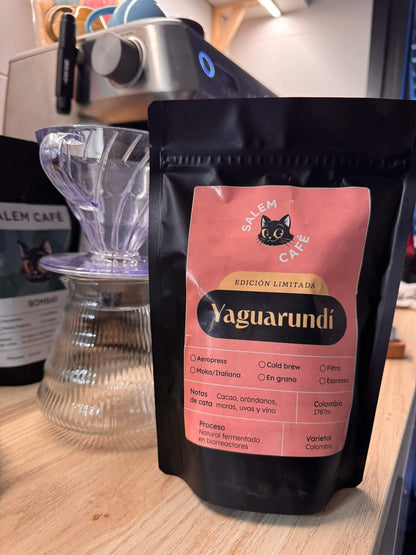 Café Colombia fermentado Yaguarundí - 100% Arábica, de especialidad