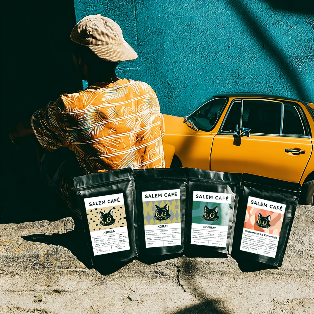 Pack café de especialidad con envío gratis "cuatro Orígenes" Korat + Ashera + Yaguarundí + Bombay