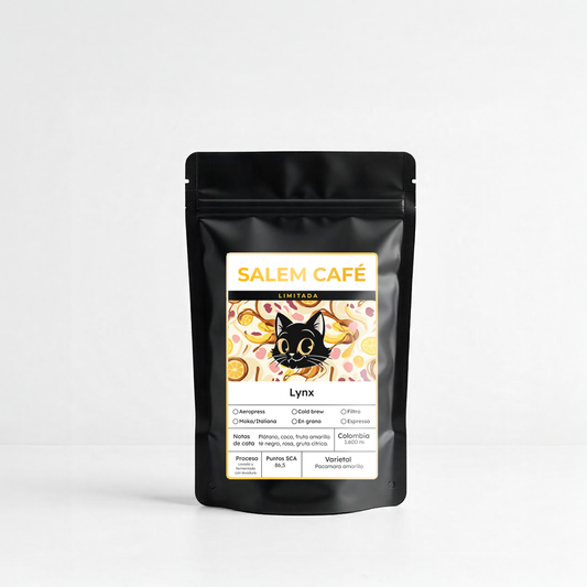 Café de especialidad de Colombia Lavado con fermentación "Lynx" 86,5 SCA