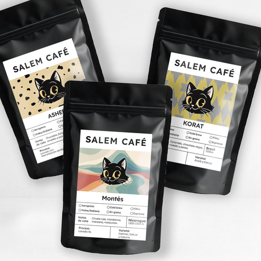 Pack café de especialidad "espresso" Korat + Ashera + Montés